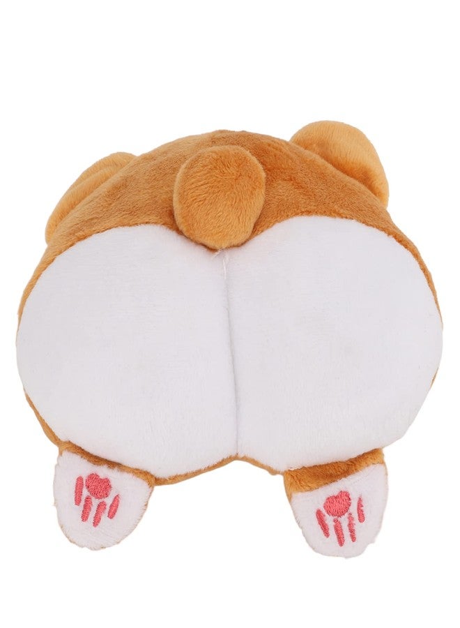 Sorandy لعبة مضغ على شكل مؤخرة كلب كورجي، ألعاب كلاب قطيفة تصدر صوتاً، ألعاب تسنين تصدر صوتاً للجراء، مصنوعة من ألياف البوليستر فائقة النعومة للحيوانات الأليفة الصغيرة والمتوسطة الحجم - Image 1